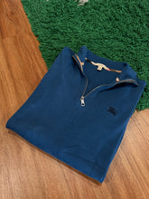 Load image into Gallery viewer, Burberry - Blue Quarter Zip Sweater - Large - Retail $495