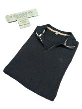 Load image into Gallery viewer, Burberry - Charcoal Quarter Zip Pullover - Large