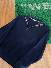 Load image into Gallery viewer, Burberry - Navy Quarter Zip Sweater Medium - Retail $495