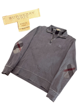 Load image into Gallery viewer, Burberry - Vintage Grey Quarter Zip Sweatshirt - XL - Retail $495