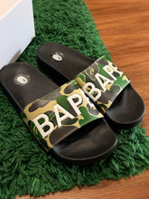 Load image into Gallery viewer, BAPE - Green Camo Logo Slides - Size 8M - Brand New