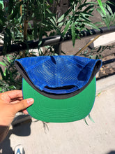 Load image into Gallery viewer, Rhude Split Petrol Logo Mesh Trucker - Blue White - Size OS - Preowned