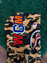 Load image into Gallery viewer, BAPE - Yellow Camo Shark Full Zip Hoodie Size XL - PreOwned