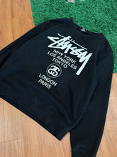 Load image into Gallery viewer, Stüssy - Black World Tour Crewneck Medium