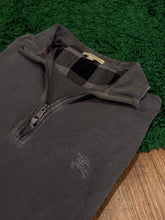 Load image into Gallery viewer, Burberry - Vintage Grey Quarter Zip Sweatshirt - XL - Retail $495