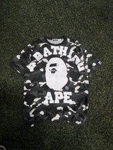 Load image into Gallery viewer, BAPE Black Glow in Dark Camo College Tee – Size Large