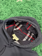 Load image into Gallery viewer, Burberry - Dark Navy Check Lined Hoodie - Size Small