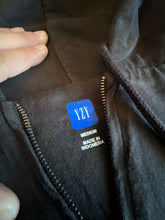 Load image into Gallery viewer, YZY GAP Black Washed Zip Up Hoodie Sizes M,L (SIZE UP!)