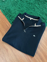 Load image into Gallery viewer, Burberry - Black Quarter Zip Sweater Large - Retail $495