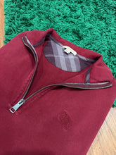 Load image into Gallery viewer, Burberry - Burgundy Quarter Zip Sweater - Medium