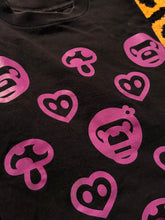 Load image into Gallery viewer, BAPE Baby Milo & Heart Mushroom Logo Black Tee - Size XS Ladies