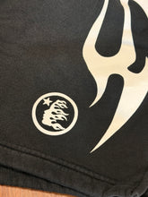 Load image into Gallery viewer, HELLSTAR - Washed Black Flame Sweatshorts - Small / Large - Brand New