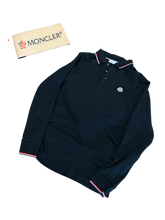 Load image into Gallery viewer, Moncler Long Sleeve Polo - Black - Size S - Preowned