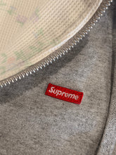 Load image into Gallery viewer, SUPREME - Grey Mini Box Logo Floral Thermal Zip Up Hoodie - Large (Fits Medium) - PreOwned