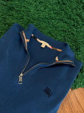 Load image into Gallery viewer, Burberry - Blue Quarter Zip Sweater - Large - Retail $495