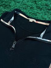 Load image into Gallery viewer, Burberry - Black Quarter Zip Pullover - XL