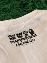 Load image into Gallery viewer, BAPE - Transformers Collab Ape Head Tee White - Medium - PreOwned