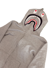 Load image into Gallery viewer, BAPE - Grey Shark Full Zip Hoodie - Size XL - PreOwned