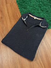 Load image into Gallery viewer, Burberry - Charcoal Quarter Zip Pullover - Large