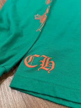 Load image into Gallery viewer, Chrome Hearts Horseshoe Long Sleeve Tee – Green / Orange – Medium – PreOwned