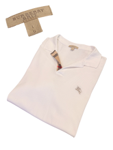 Load image into Gallery viewer, Burberry - White Polo - Size L - Preowned