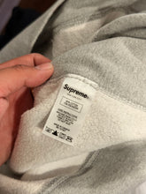 Load image into Gallery viewer, Supreme Embroidered Logo Hoodie - Heather Grey | Size Medium Preowned