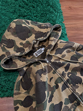Load image into Gallery viewer, BAPE - Green Camo Full Zip Hoodie Size Medium - PreOwned