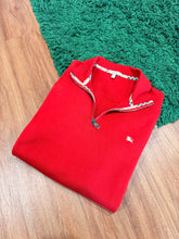 Load image into Gallery viewer, Burberry London Quarter Zip - Red - Size M - PreOwned