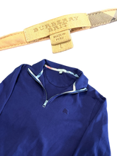 Load image into Gallery viewer, Burberry – Quarter Zip Pullover – Purple – Large – PreOwned – Retail $350