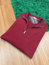 Load image into Gallery viewer, Burberry - Burgundy Quarter Zip Sweater - Medium