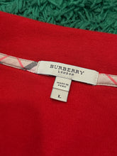 Load image into Gallery viewer, Burberry London Quarter Zip - Red - Size L - Preowned