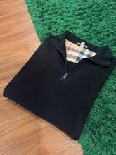Load image into Gallery viewer, Burberry Quarter Zip - Black - Size L - Preowned