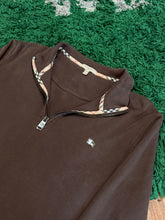 Load image into Gallery viewer, Burberry - Brown Quarter Zip Sweater Large - Retail $495