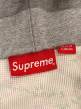 Load image into Gallery viewer, SUPREME - Grey Mini Box Logo Floral Thermal Zip Up Hoodie - Large (Fits Medium) - PreOwned
