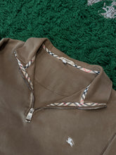 Load image into Gallery viewer, Burberry - Olive Quarter Zip Sweater Large - Retail $495