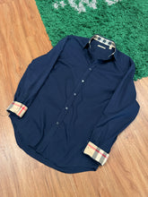 Load image into Gallery viewer, Burberry - Dark Navy Button-Up Shirt - Size Medium