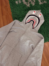 Load image into Gallery viewer, BAPE - Grey Shark Full Zip Hoodie - Size XL - PreOwned