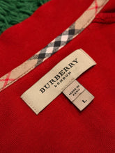 Load image into Gallery viewer, Burberry - Cotton Quarter Zip Sweater Red (Retail $695) - Size Large