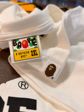 Load image into Gallery viewer, BAPE College Tee “White/Brown Ape Head” – Size 2XL