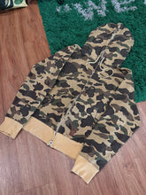 Load image into Gallery viewer, BAPE - Green Camo Full Zip Hoodie Size Medium - PreOwned