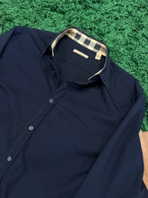 Load image into Gallery viewer, Burberry - Dark Navy Button-Up Shirt - Size Medium