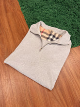 Load image into Gallery viewer, Burberry - Heather Gray Quarter Zip Pullover - Large