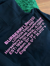 Load image into Gallery viewer, Burberry - Coordinates Logo Hoodie Black Pink - Medium - PreOwned