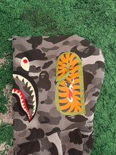 Load image into Gallery viewer, BAPE - Grey Glow In The Dark Shark Full Zip Hoodie - Size 2XL - PreOwned