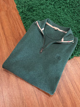Load image into Gallery viewer, Burberry - Green Quarter Zip Sweater Small - Retail $495