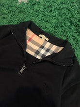Load image into Gallery viewer, Burberry Quarter Zip - Black - Size L - Preowned