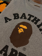 Load image into Gallery viewer, BAPE Grey College Logo Tee Size 2XL