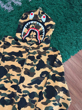 Load image into Gallery viewer, BAPE - Yellow Camo Shark Full Zip Hoodie Size XL - PreOwned
