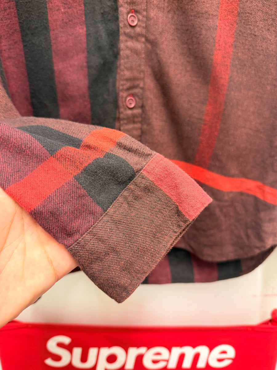 Burberry - Flannel Shirt - Burgundy Black Check -