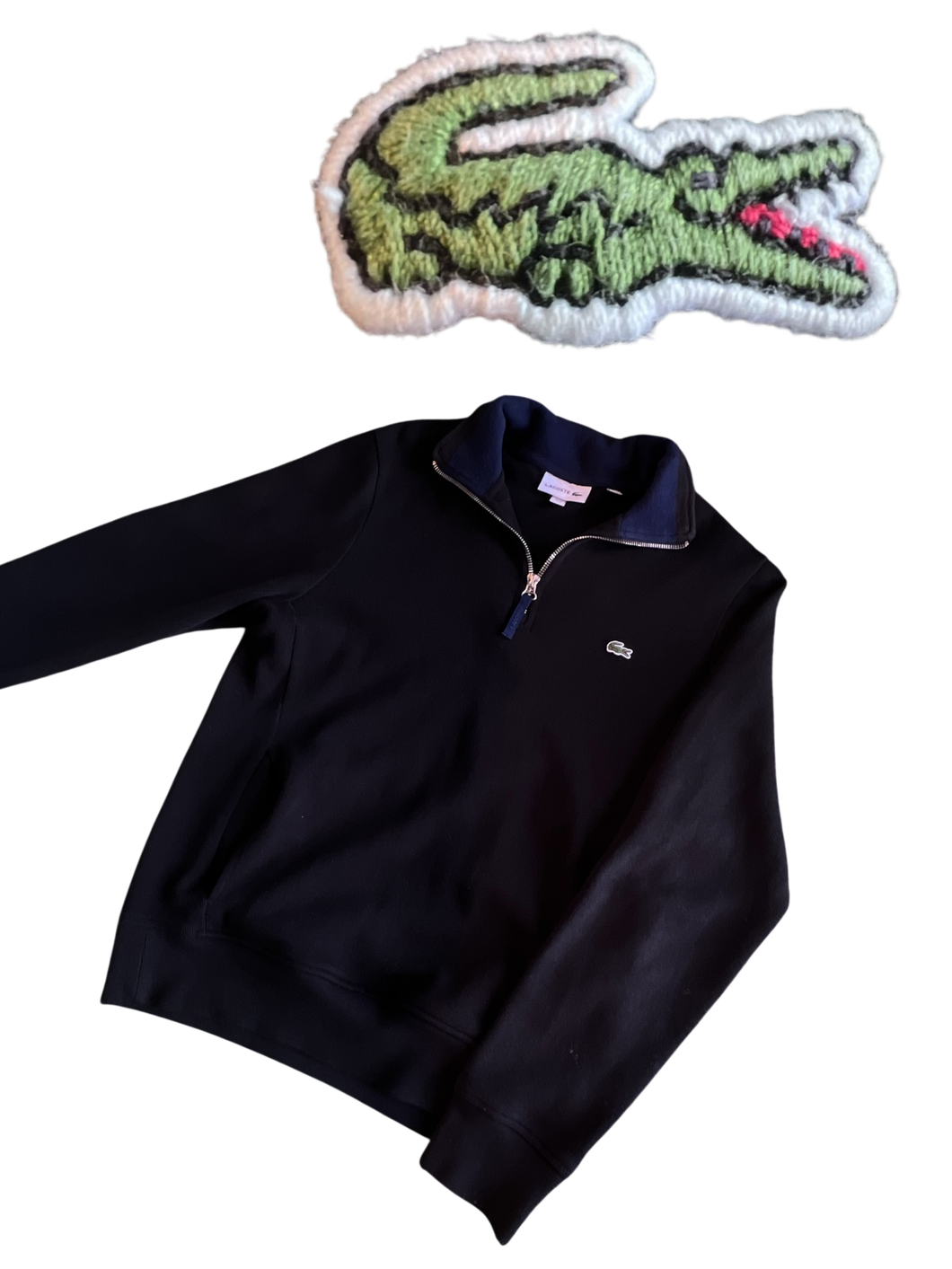 Lacoste Quarter Zip Sweater Size Medium